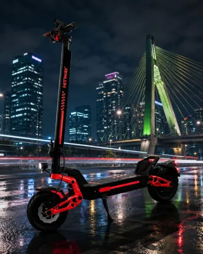 Patinete elétrico Hitway H18 Max - dual motor 1000w *2  velocidade 60km