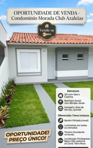 OPORTUNIDADE! CASA À VENDA EM CONDOMÍNIO FECHADO NO BAIRRO SIM