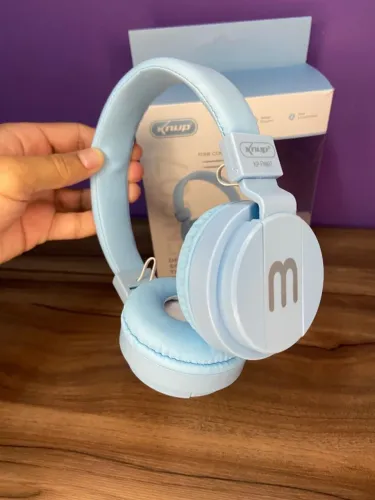 Fone de ouvido Headphone Bluetooth KP-FN607 Knup azul an4
