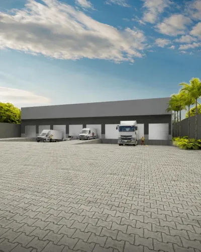 Galpão logístico com doca disponível para locação