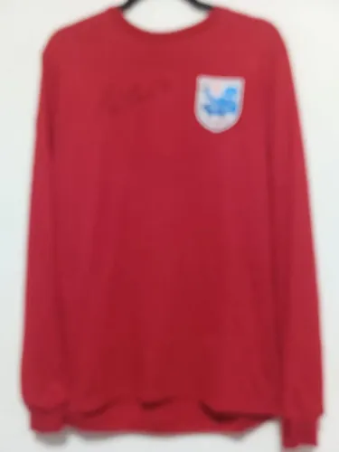 Camisa Inglaterra Campeã Copa Mundo 1966 #9 Bobby Charlton Autografada Certificada