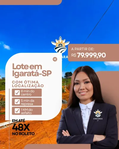 Procurando terreno em Igaratá? Essa é a oportunidade que você estava esperando  confira ag