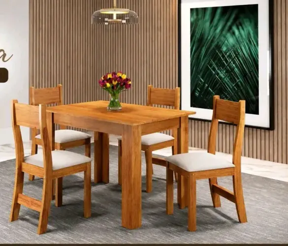 Mesa com 4 cadeiras nova na caixa