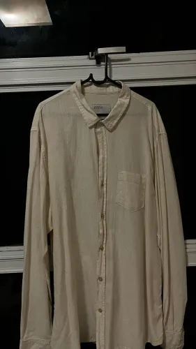 Camisa Social Armadillo Masculina Off White Linho/Algodão/Viscose GG