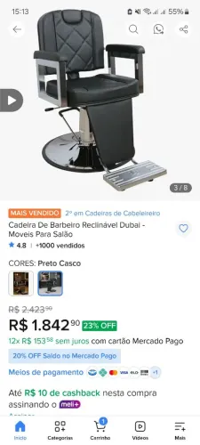 Cadeira de barbeiro