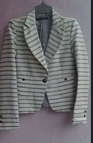 Blazer branco listrado P