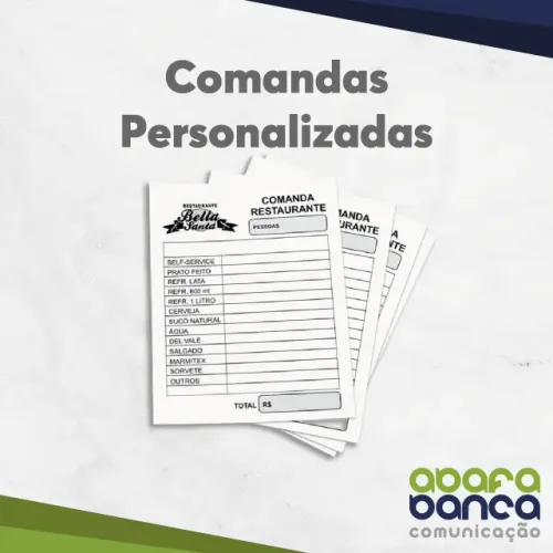 Comandas Personalizadas 10x15 - 1000 unids