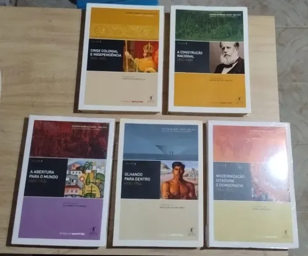 Coleção ESGOTADA História do Brasil Nação - 5 Volumes. Lilia M. Schwarcz.