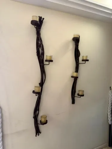 Par de Luminárias de Velas para parede
