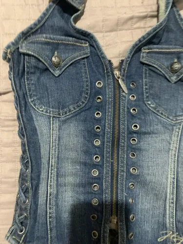 Colete jeans Harley Davidson