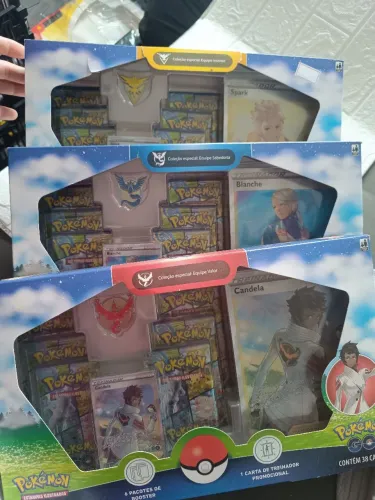 Box pokémon Go coleção especial valor sabedoria instinto escolha uma