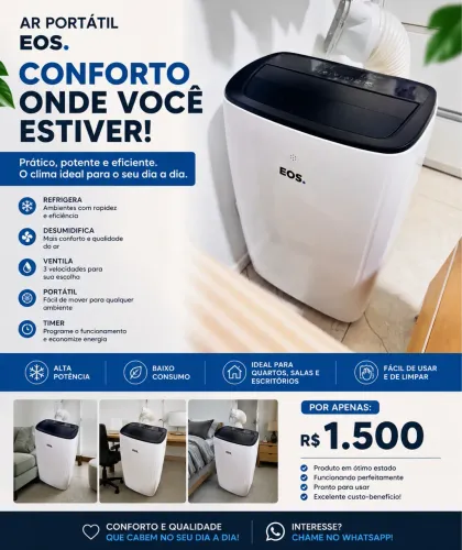 Ar-condicionado portátil EOS ArcticFresh - potente e funcionando perfeitamente