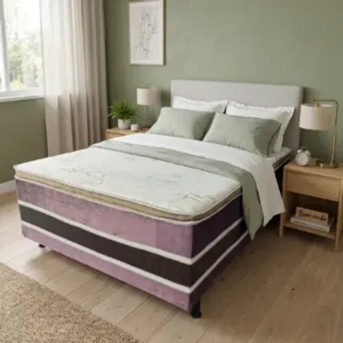 Cama Box D28 Luxo Premoli 138×188 x 60 Tecidos Com Cores Variadas.