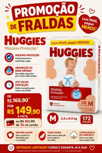 Fralda Huggies M