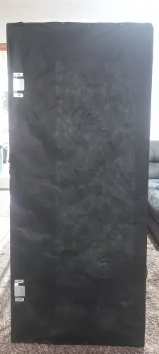 Cabeceira Cama Box Casal Estofada Capitone preta
