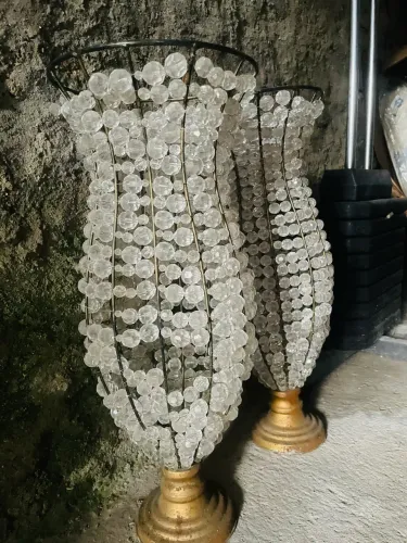 Vasos decorativos com pedrarias