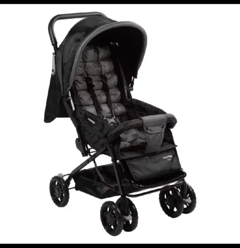 Carrinho de Bebê de Passeio Usado em bom estado Voyage Luck Preto 0 Meses a 15kg<br>Frete