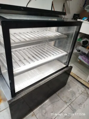 Balcão quente vitrine para salgados
