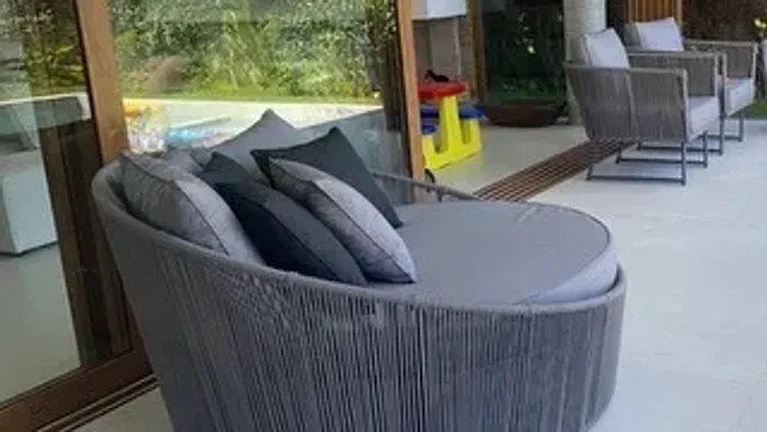 CHAISE DE CORDA NÁUTICA PARA VARANDA, PISCINA, JARDIM 