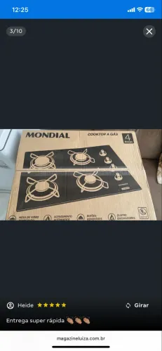 Cooktop Mondial 4 bocas