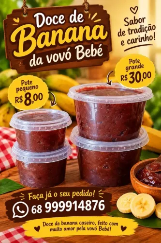 Doce de banana e de coco