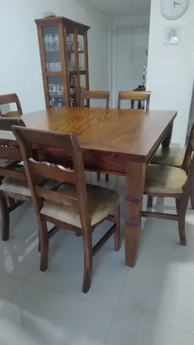 Mesa madeira 8 Lugares com Entrega