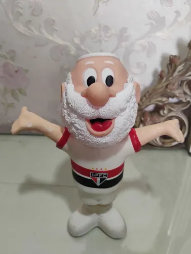 Boneco Santo Paulo mascote de futebol São Paulo Brasileirão borracha