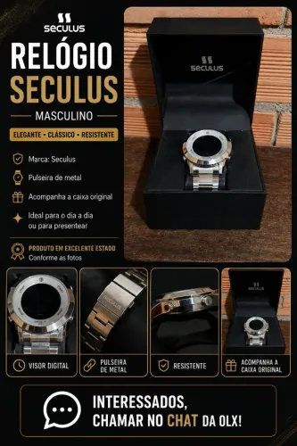 Relógio Seculus Masculino com Caixa Original