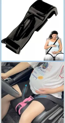 Cinto de Segurança para Gestantes, Protetor Abdominal, Ajustável, Preto