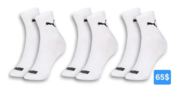 Kit 3 pares de meias da Puma original