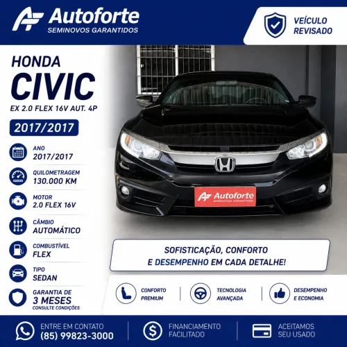 Honda Civic Sedan EX 2.0 Flex 16V Aut.4p 2017