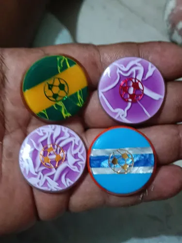 Lote 4 botões novos 3.5 futebol de botão 