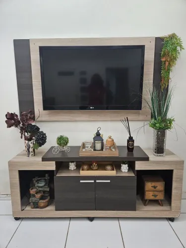 Conjunto Rack + Painel de TV Montreal Capuccino