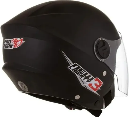 Capacete preto aberto