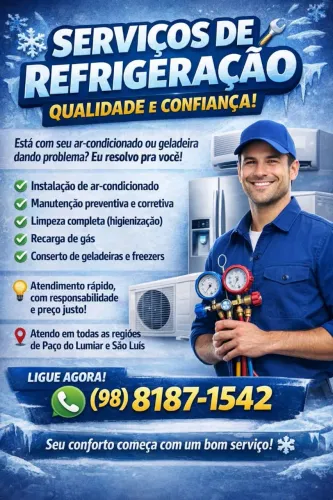 Conserto e manutenção de geladeira,ar condicionado, máquina de lavar e outros aparelhos