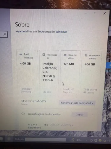 Vendo Notebook Positivo N3350 
