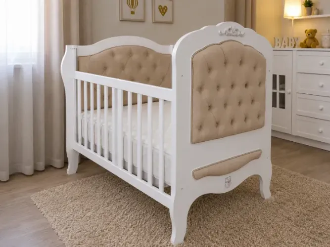 Berco Cama Americano Vitoriano Com Capitonë + colchao brinde