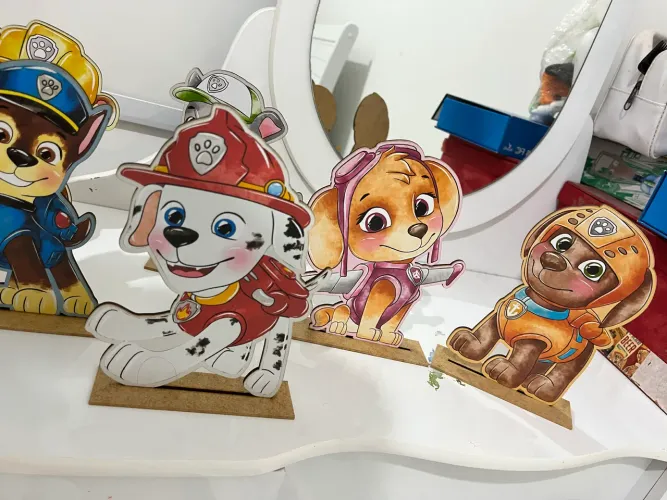 Kit enfeites de mesa tema patrulha canina 