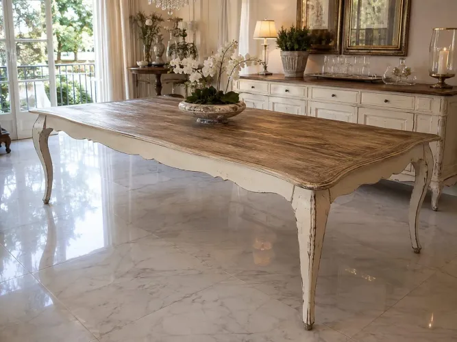 Mesa de Jantar Artesanal em Jatobá Branco - Madeira Nobre