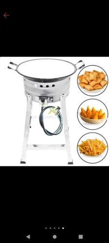 Fritadeira de fritar pastel a gás 7 litros em inox