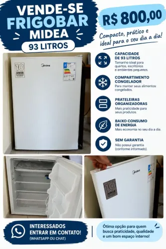 FRIGOBAR MIDEA ? 93 LITROS!