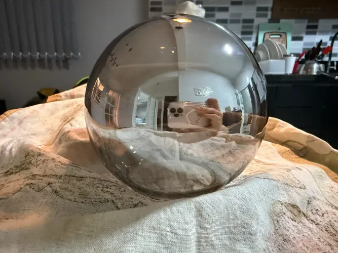 Globo de vidro esfera para lustre na cor Fumê