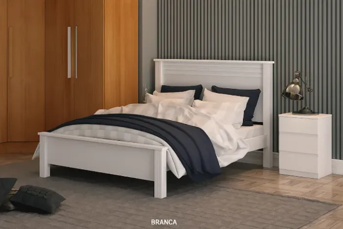 Cama Casal Verona Novo Horizonte Branca - Entrega Rápida!