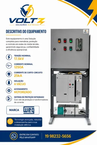 Disjuntor média tensão 17.5kV