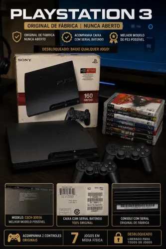 Playstation 3 / PS3 Colecionador, Nunca aberto