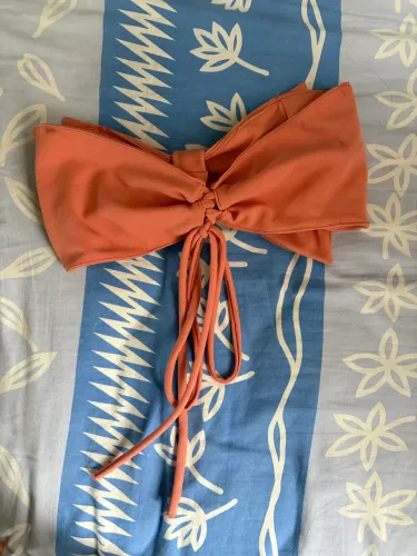 Cropped lacinho cor salmão