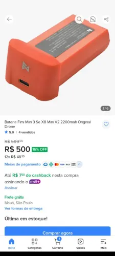 Bateria lacrada Drone fimi mini 3