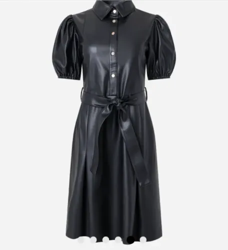 Vestido em PU A-Collection Renner Tam P
