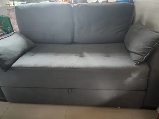 Sofá-Cama Casal colchão dobrável