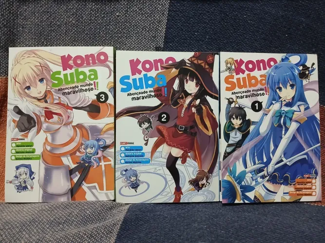 Konosuba Vol.1,2 e 3 + Brinde surpresa!
